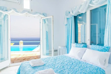 8.Villa Boufla Jacuzzi Executive Holiday Home bedroom 2 mykonos rocky villas